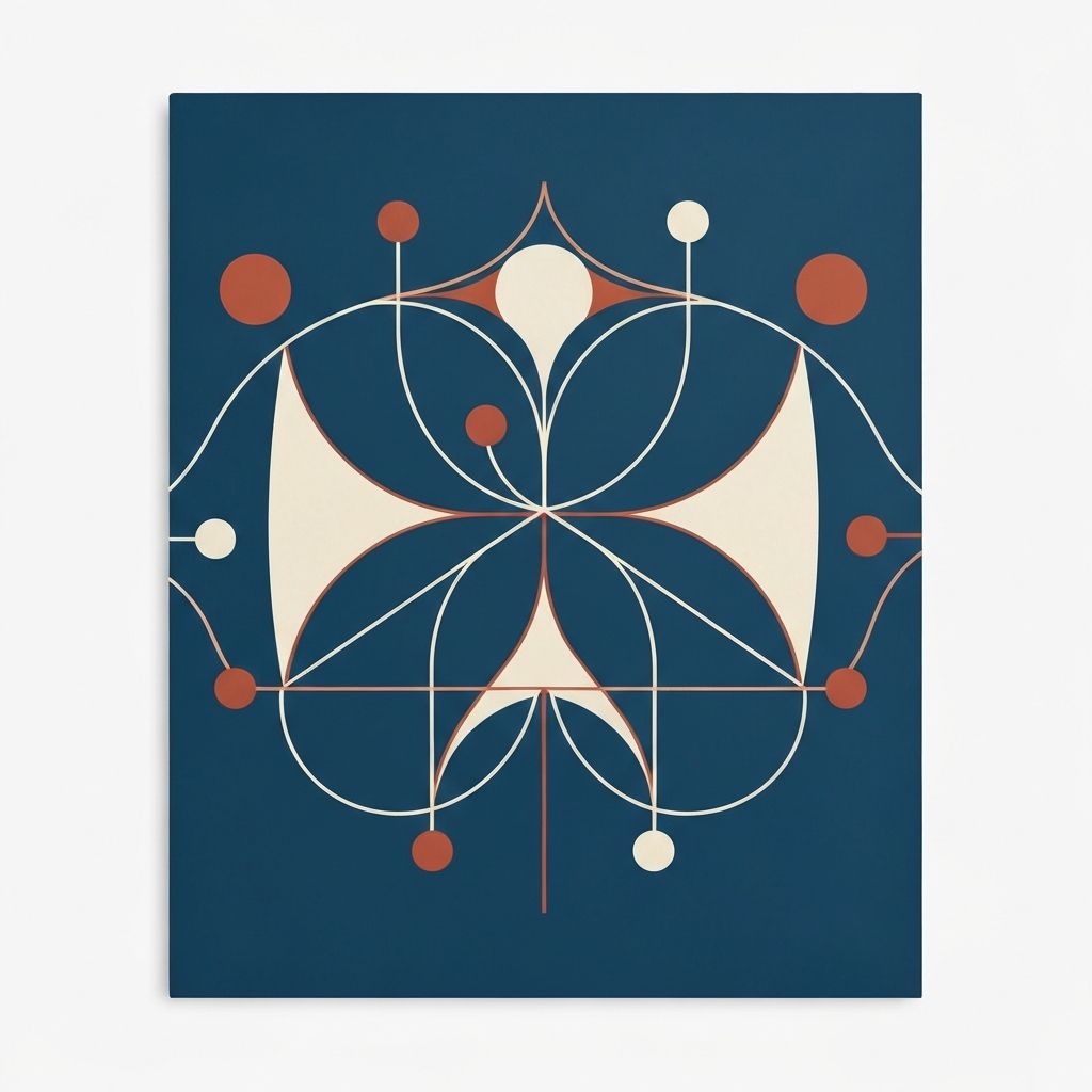 Geometric pattern symbolizing interconnectedness and balance